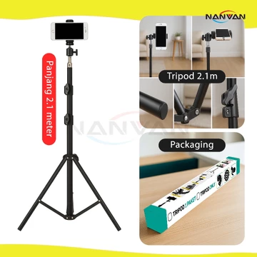 NANVAN Tripod Holder HP Kamera Tinggi 2.1M – Stand Live Streaming Rekam Video Foto