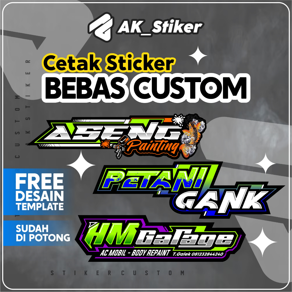Jual STIKER PRINT & CUUTT NAMA LOGO RACING NAMA KOMUNITAS STIKER NAMA ...