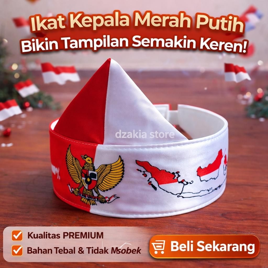 Bando/Ikat Kepala Merah Putih Premium Nyaman Dipakai | Acara 17 Agustus"