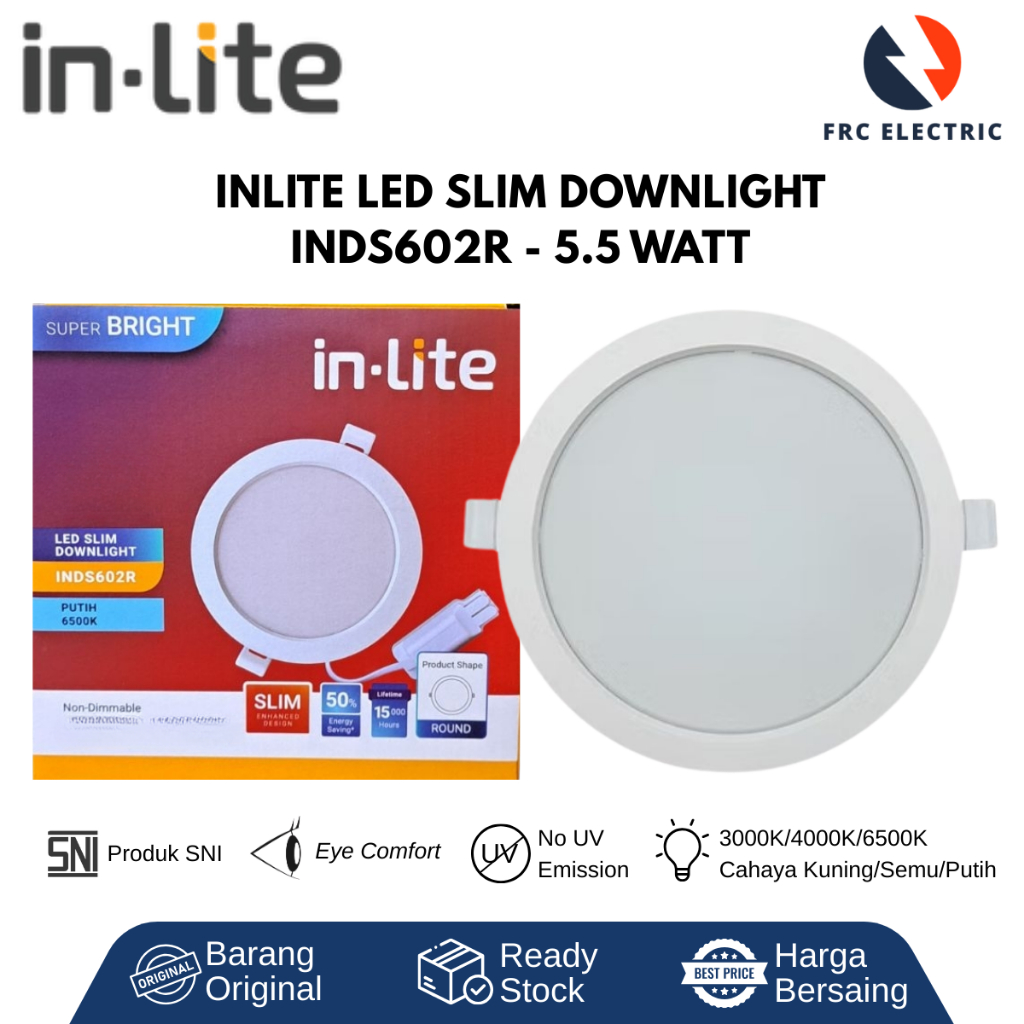 Jual InLite INDS602R 5,5 Watt - Lampu Downlight 5,5 Watt - Lampu Plafon ...