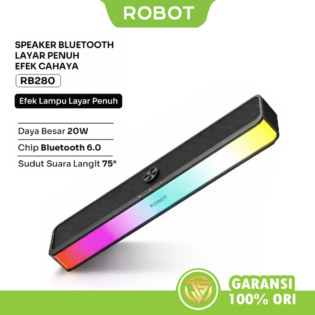 Jual ROBOT Speaker Bluetooth 6.0 RGB Light Soundbar Computer TV Speaker ...