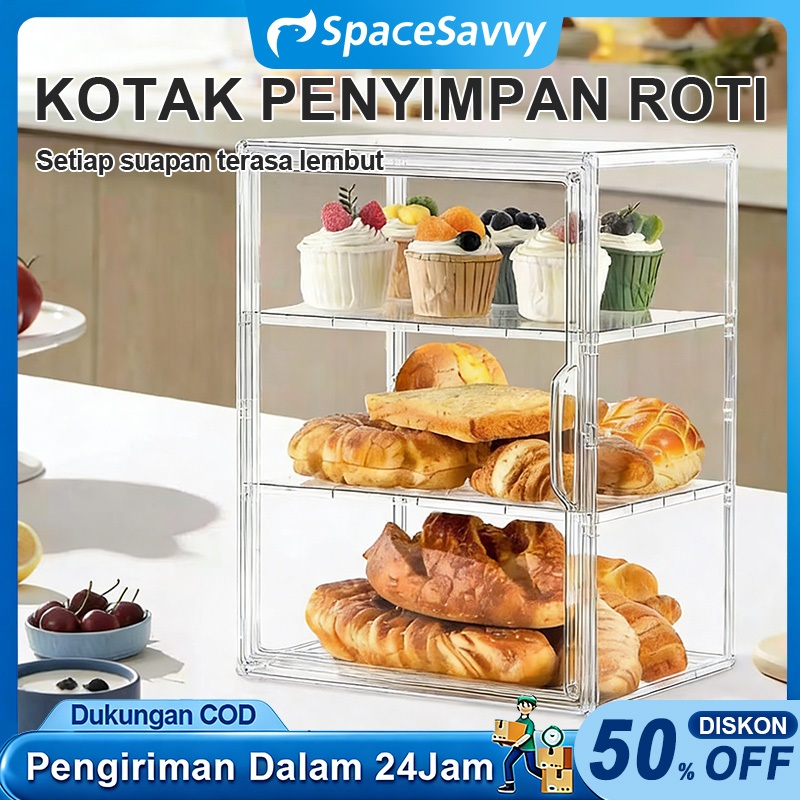 Jual SpaceSavvy Box Akrilik Transparan Tempat Display Jualan Gorengan ...