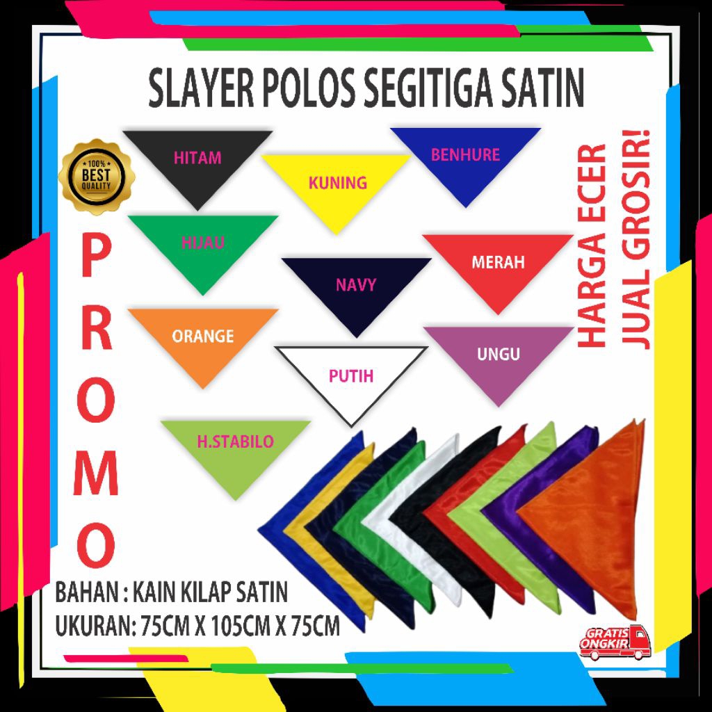 Jual SLAYER SEGITIGA POLOS//SLAYER POLOS//SLAYER KAIN KILAP//SLAYER ...