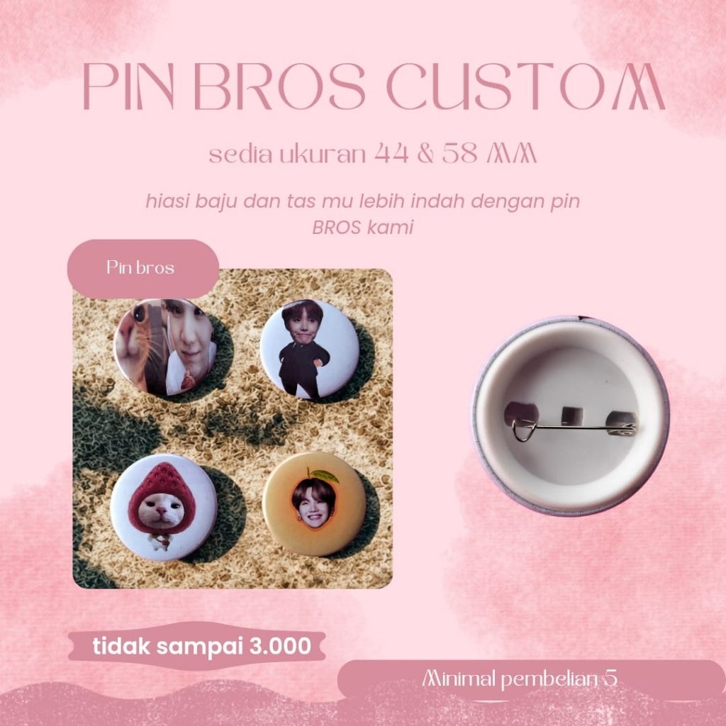Jual TANPA PO PIN BROS CUSTOM 44 & 58 MM | Shopee Indonesia