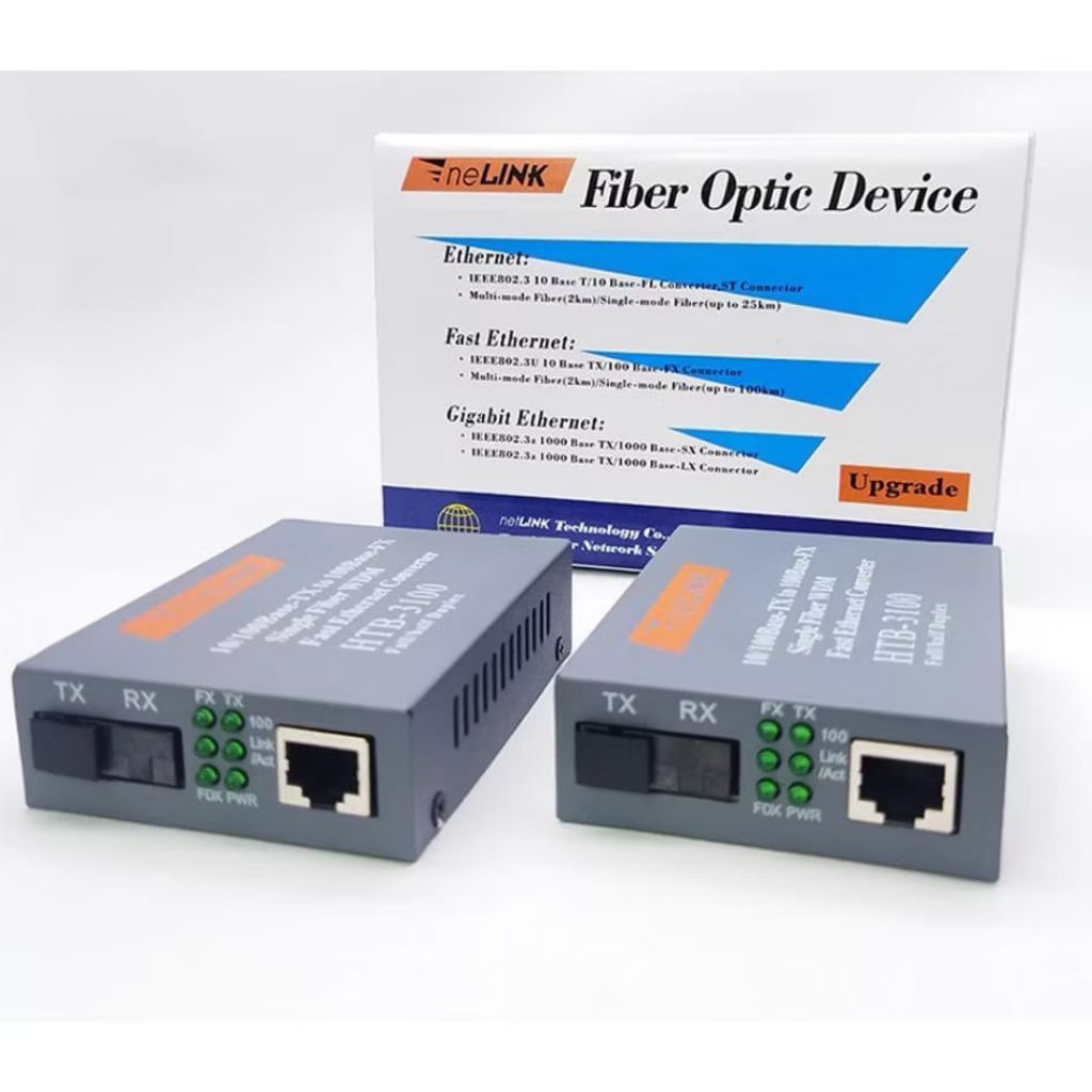 Jual NETLINK HTB 3100 SIDE A & B SEPASANG CONVERTER FIBER OPTIC ...
