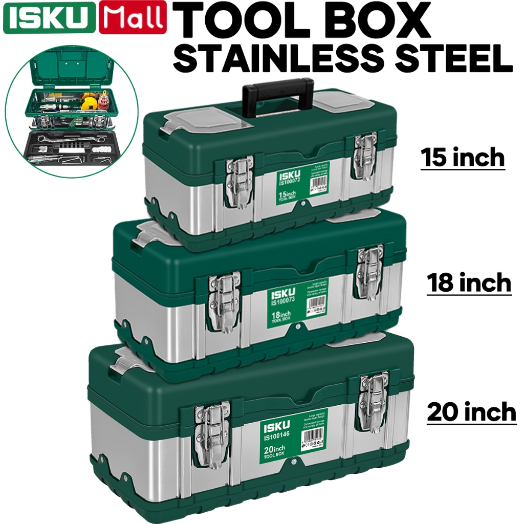 Jual ISKU Tool Box Kotak Perkakas Heavy Duty Stainless Steel Plastik PP ...