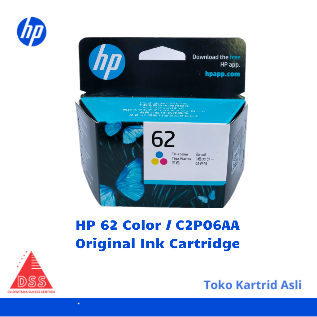 Jual HP 62 Color Original Ink Cartridge | Shopee Indonesia