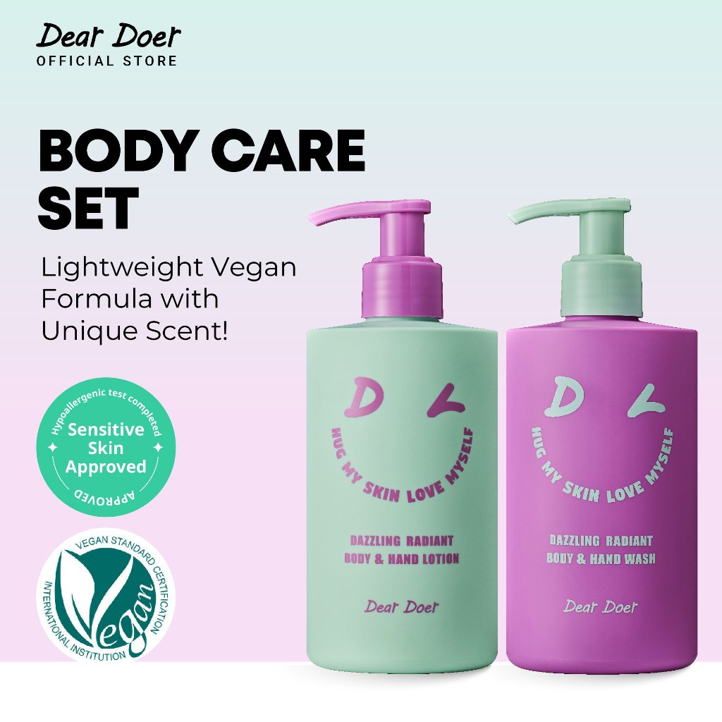 Jual [Paket Bundle] DEAR DOER Body Care Set (Body Wash 300ml + Body ...
