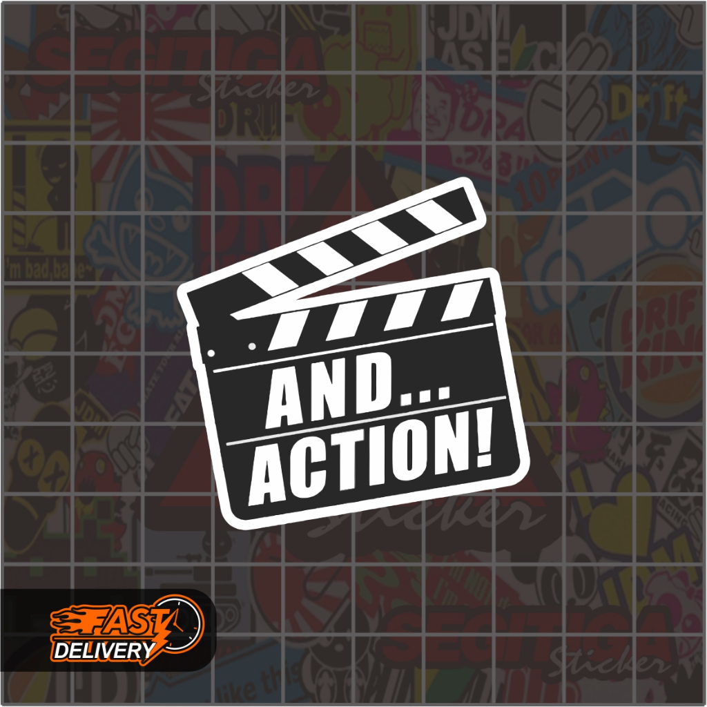 Jual Sticker Clap Board And Action Ukuran 5 x 5 Cm | Shopee Indonesia