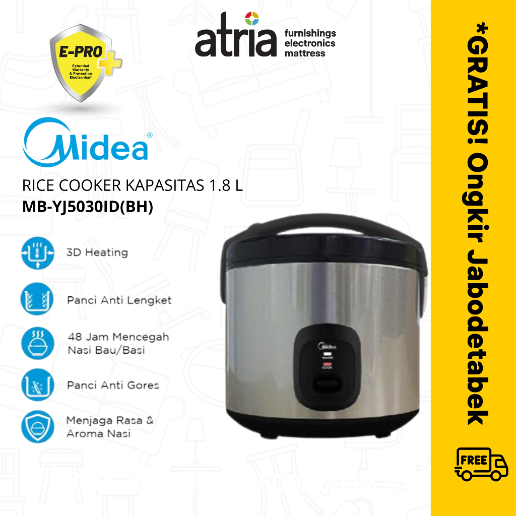 Jual Midea Rice Cooker 1.8L MB-YJ5030ID | Shopee Indonesia