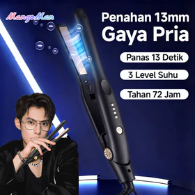 MangoMan Alat Catok Rambut Pria Korea Pelurus Rambut Ionik 2 In 1 Pelurus Rambut Pengeriting