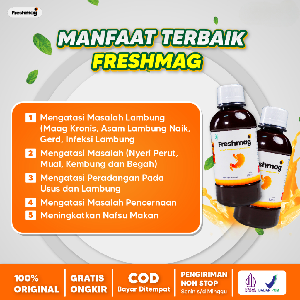 Original Madu Freshmag Atasi Masalah Sakit Maag & Nyeri Asam Lambung Gerd Penambah Nafsu Makan 200ml
