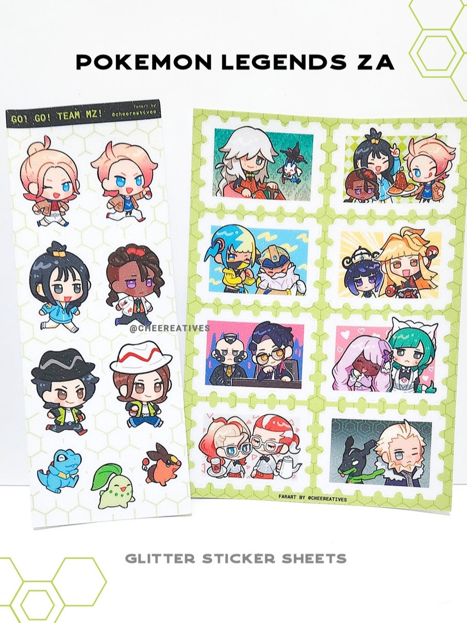 Jual Pokemon Legends ZA - Glitter Sticker Sheets | Shopee Indonesia