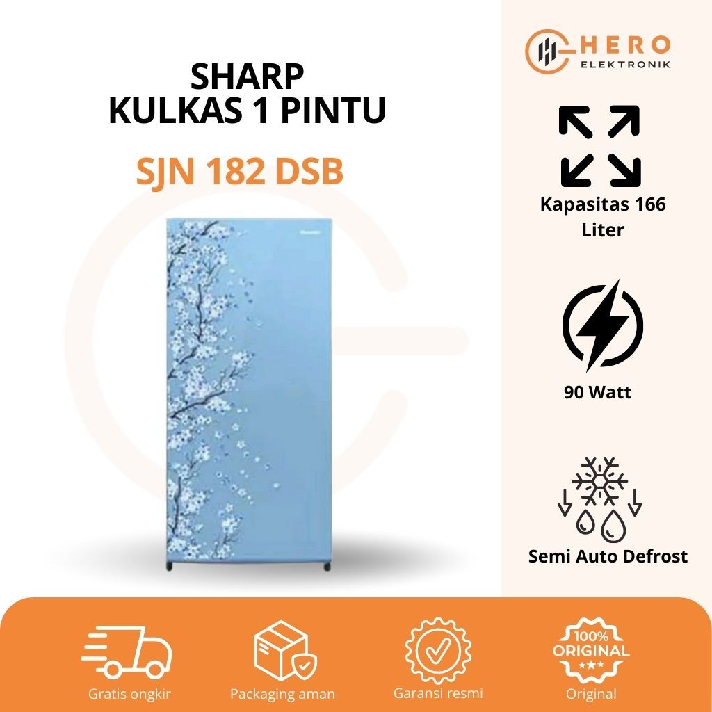 Jual Kulkas 1 Pintu Sharp SJN 182 DSB Biru 166 Liter Garansi Resmi ...