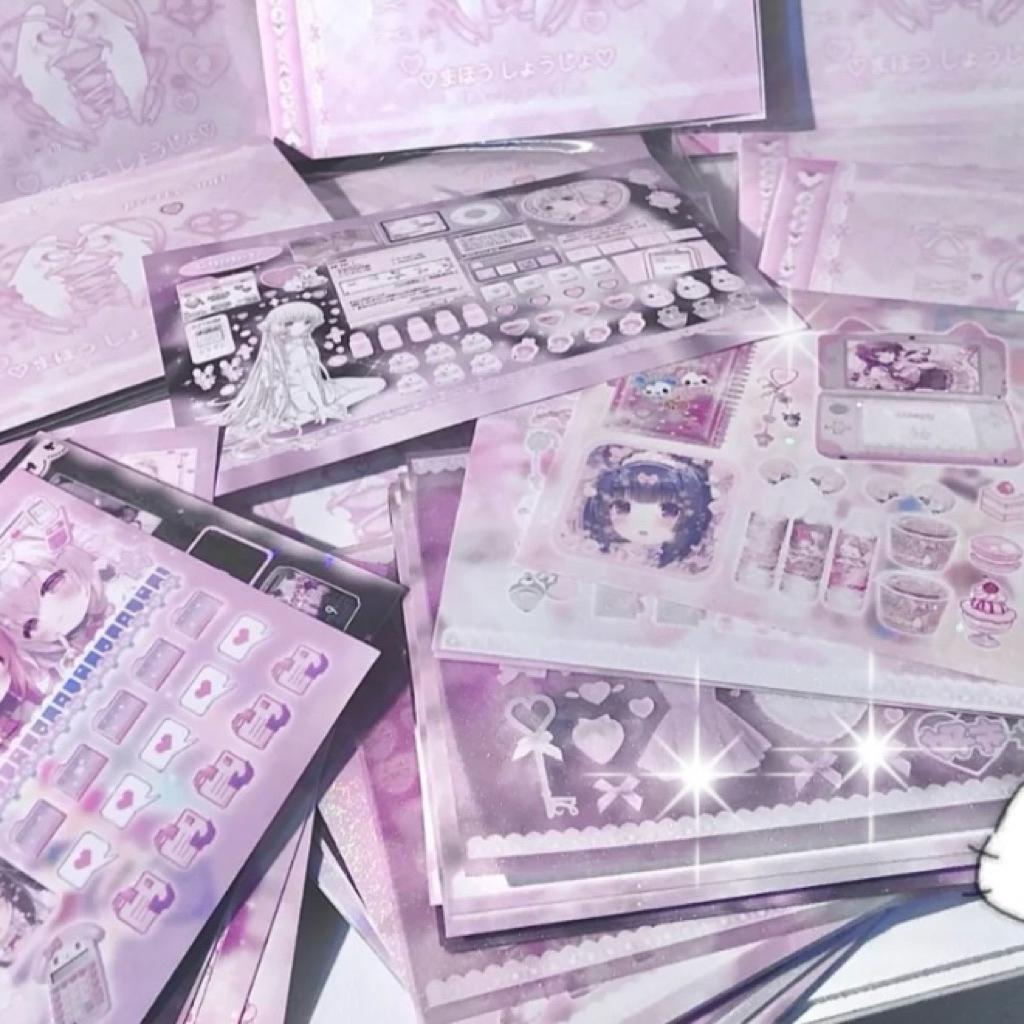 Jual 1 lembar v1 coquette sticker sheet - stiker kawaii cute deco ...