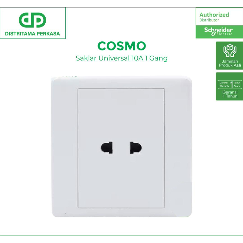 Jual Schneider Cosmo Stop Kontak Universal Putih - E2426US | Shopee ...