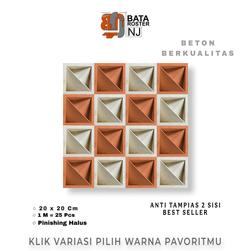 Jual BATA ROSTER NJ - Roster Beton Minimalis - Anti Tampias, Dua Muka ...