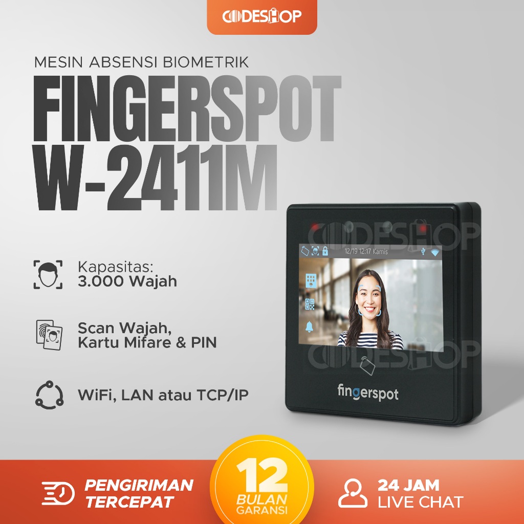 Jual Vivo W-2421M Mesin Absensi Akses Pintu Fingerspot Absen Sensor ...