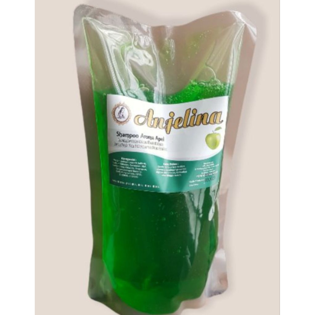Jual Anjelina Shampoo refill 1000ml wangi Apel. | Shopee Indonesia