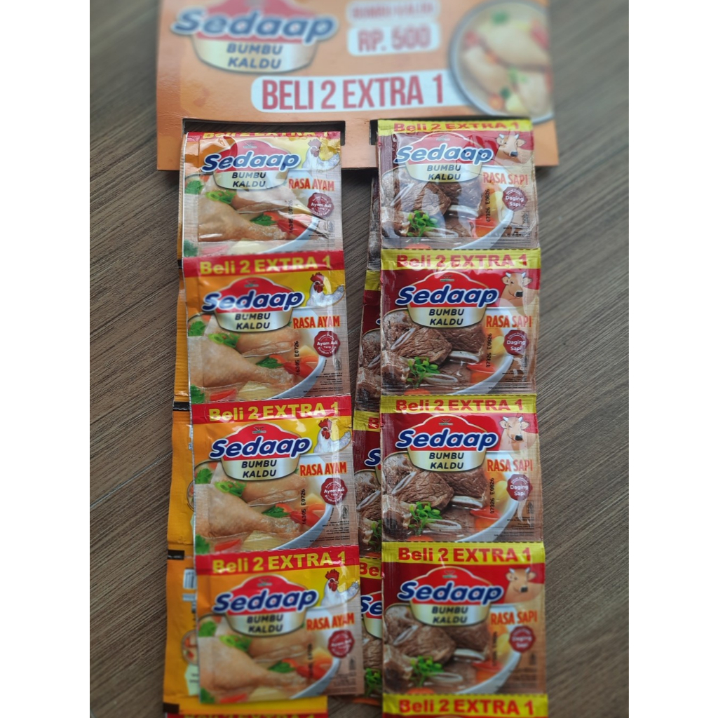 Jual Sedaap Kaldu Bumbu Penyedap Sachet Rasa Sapi dan Ayam Isi 18pcs ...