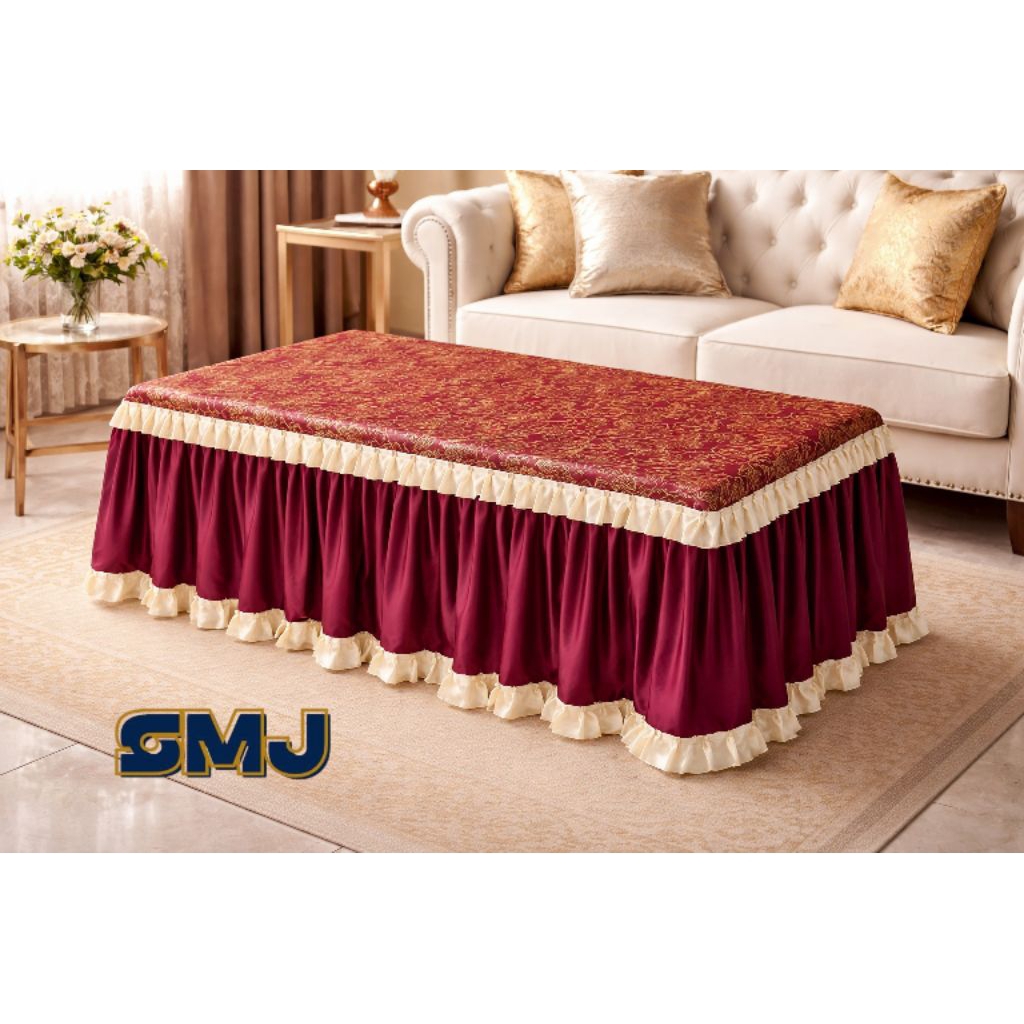Jual Sirta Maya Jaya | Taplak meja tamu rumbai bahan kain jok ukuran ...