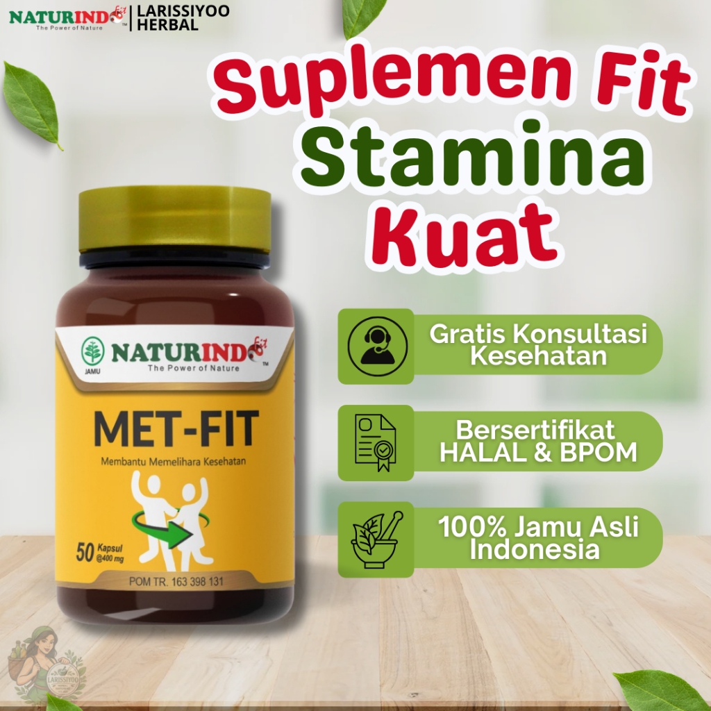 Jual Suplemen Stamina Fit Herbal Metabolisme Tubuh Metfit Naturindo ...