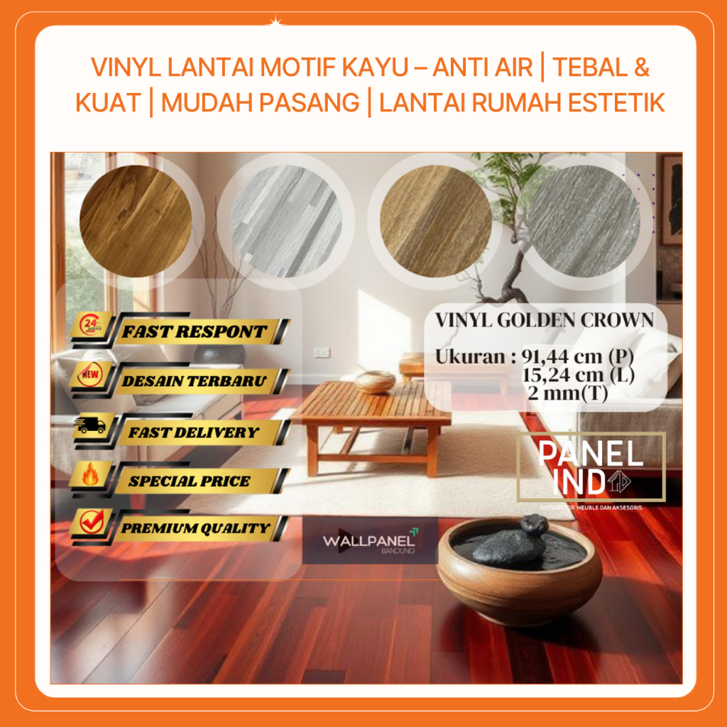Jual Panel Indo VINYL GOLDEN CROWN (INSTANT BANDUNG) 24pcs Tebal 2mm ...