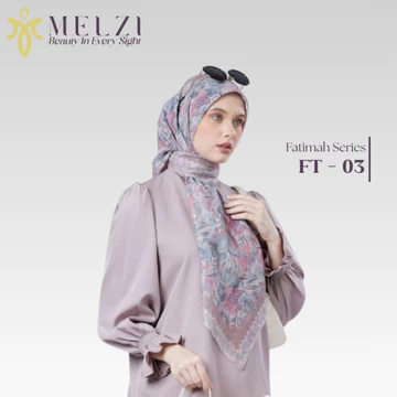 Melziscarf (FATIMAH SERIES) Premium Scraf Motif Voal Square Hijab Segi Empat Motif By MELZI