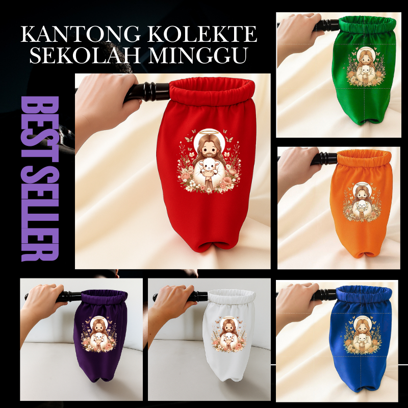 Kantong Persembahan Kolekte Anak Sekolah Minggu Custom