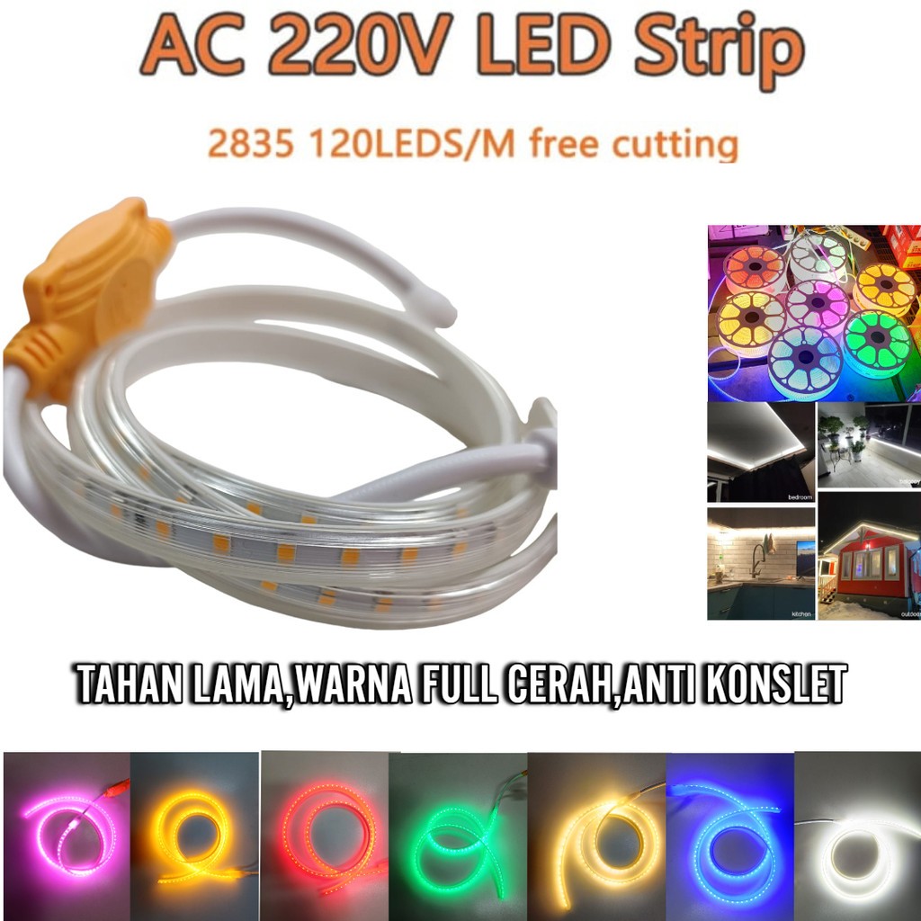 Jual COD & READY STOK LAMPU LED STRIP 2835 120LED SMD PER METER / LED ...