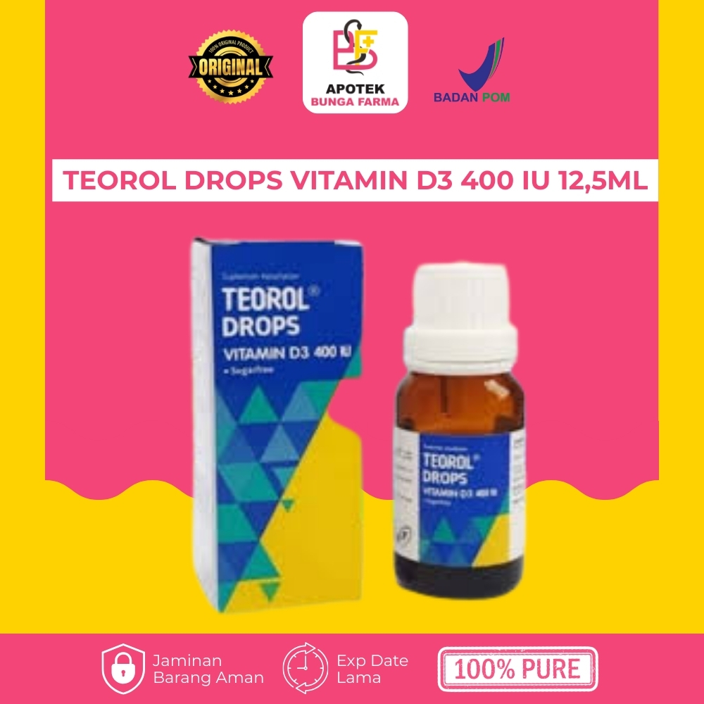 Jual Teorol / Vitamin D3 Drops 400 IU 12,5 ml - Suplemen Vitamin D ...