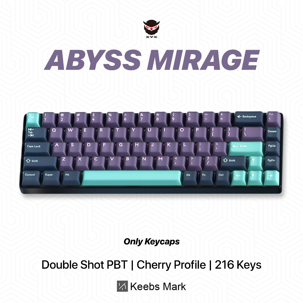 Jual XVX Abyss Mirage Doubleshot PBT Keycaps 216 Keys Cherry Profile ...