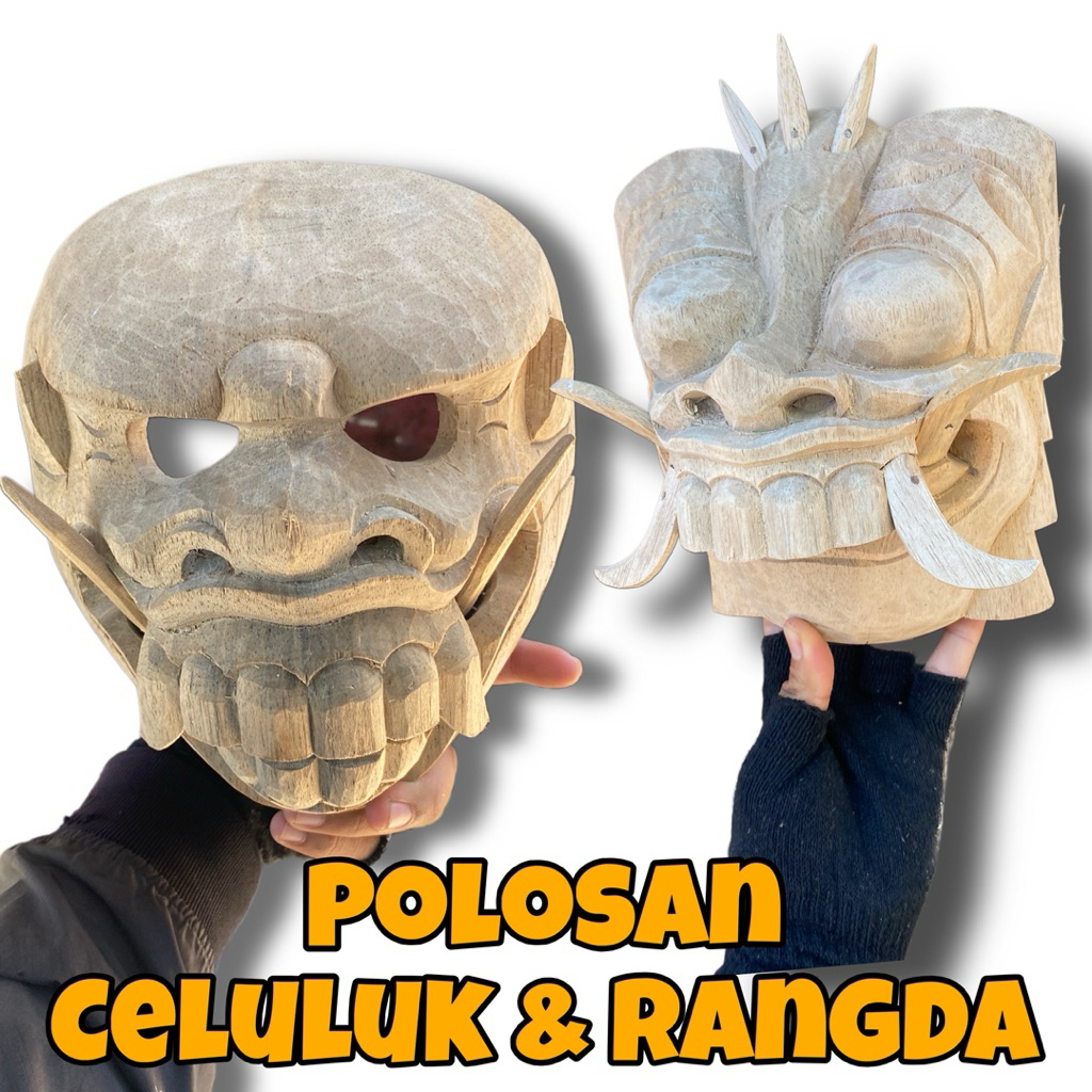 Jual Topeng celuluk dan rangda Polosan - Tapel Rangda Polos - Tapel ...