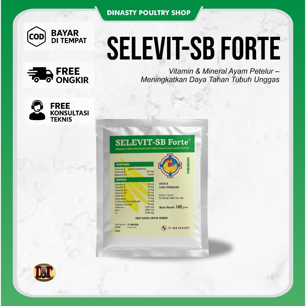 Jual Selevit SB Forte Vitamin Mineral Ayam Petelur Unggas Daya Tahan ...