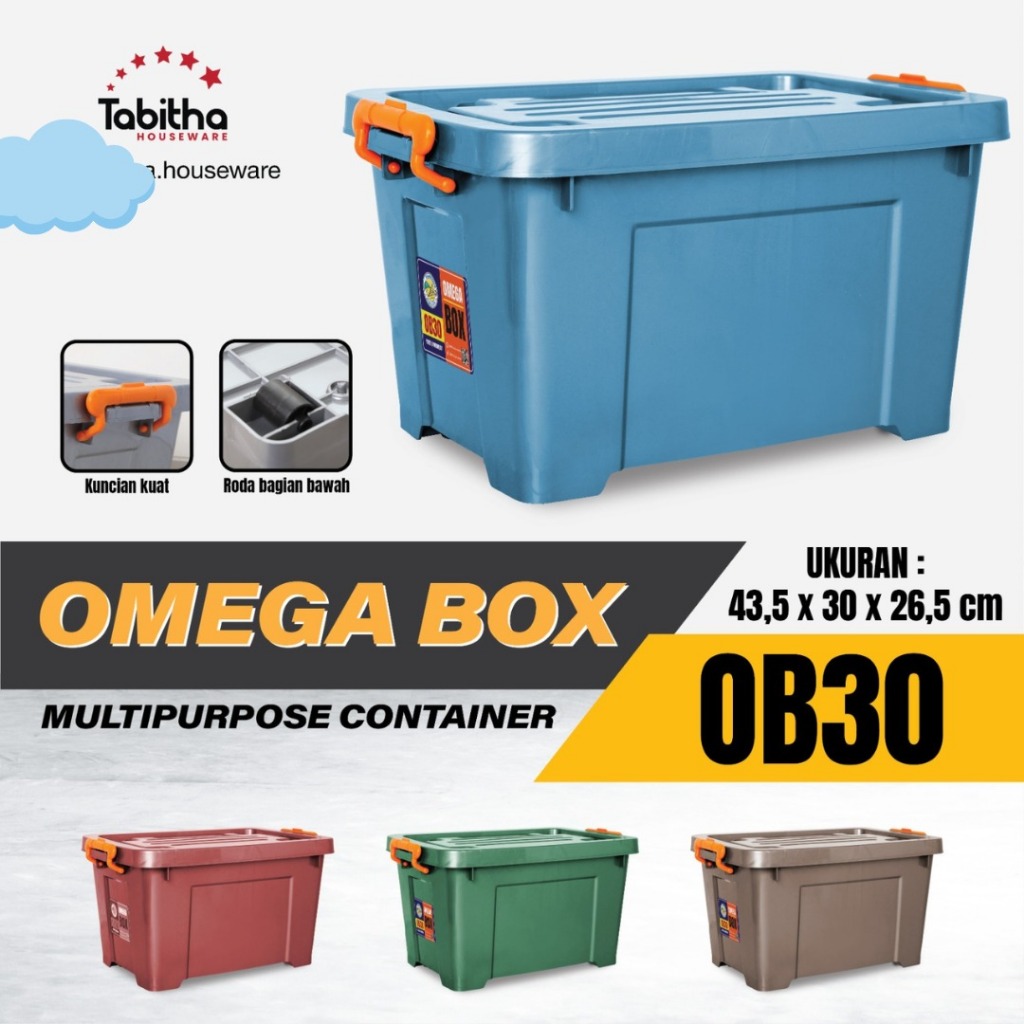 Jual CONTAINER BOX STORAGE BOX RODA OMEGA TABITHA OB | Shopee Indonesia