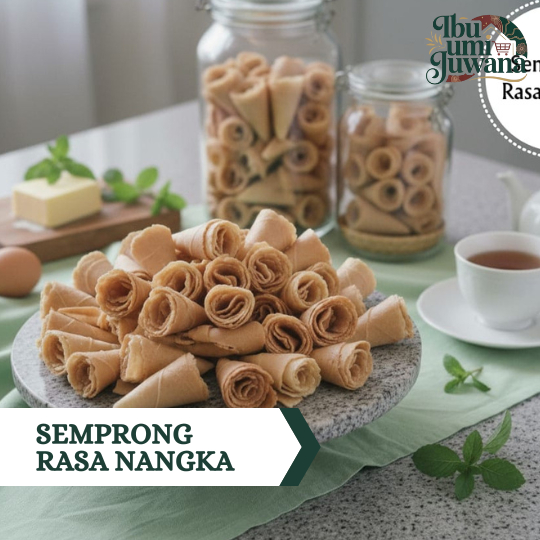 Jual Kue Cemilan Semprong Rasa Nangka 250gram/500gram/1kg Renyah dan ...