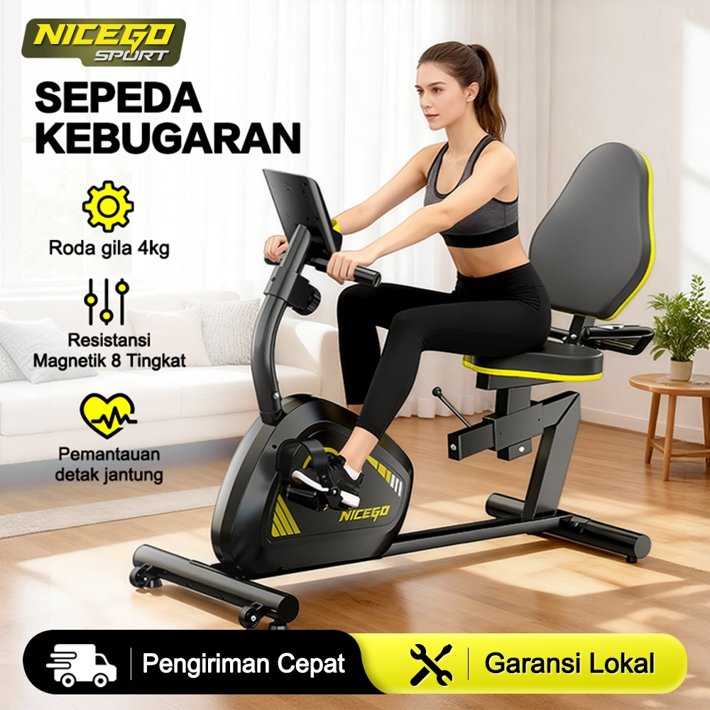 Jual NICEGO SPORT Sepeda Statis Terapi Recumbent Bike Exercise Bike 4kg ...