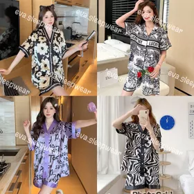 SS7 Pendek Setelan Baju Tidur Piyama Wanita Dewasa Satin Premium Lengan Pendek Celana Pendek