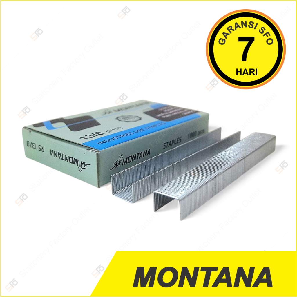 Jual Refill Stapler Tembak Besi Montana - 13/8 - Isi Staples Metal ...