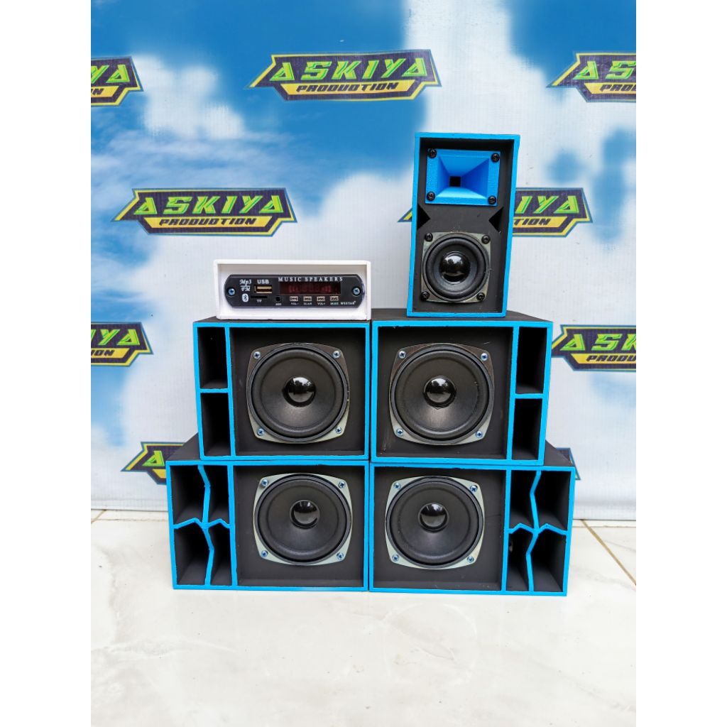 Jual MINIATUR SOUND SYSTEM PAKET LENGKAP 4 SUB TWETER MINI BISA KARAOKE ...
