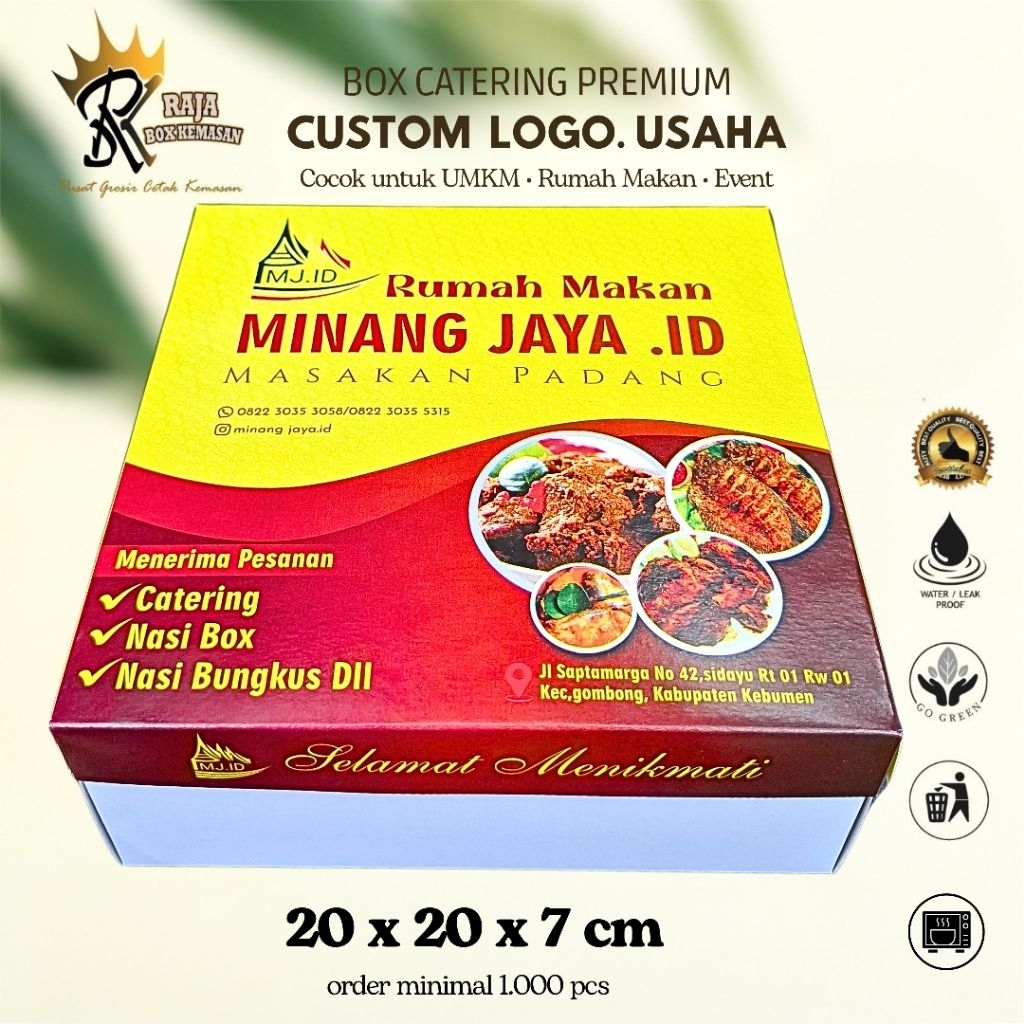 Jual Box Premium Custom MEREK & LOGO Sendiri Makanan Tebal & Rapi ...
