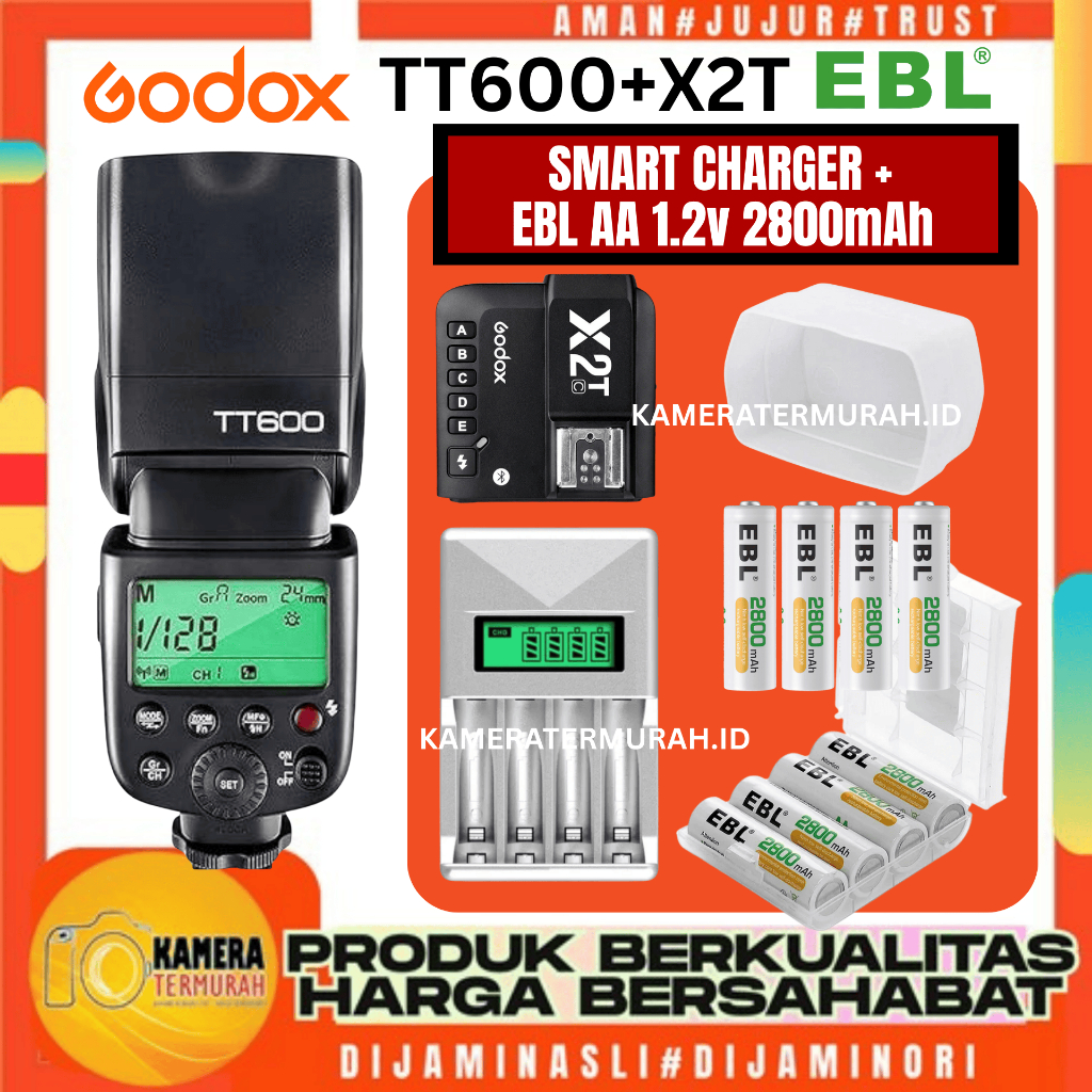 Jual Speedlite Flash Godox TT600 TT 600 Universal + Trigger Godox Canon ...