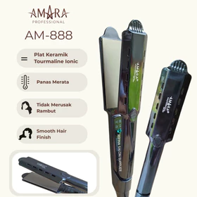 Catokan Rambut AMARA AM 888 Plat Tourmaline Ionic Lurus Curly