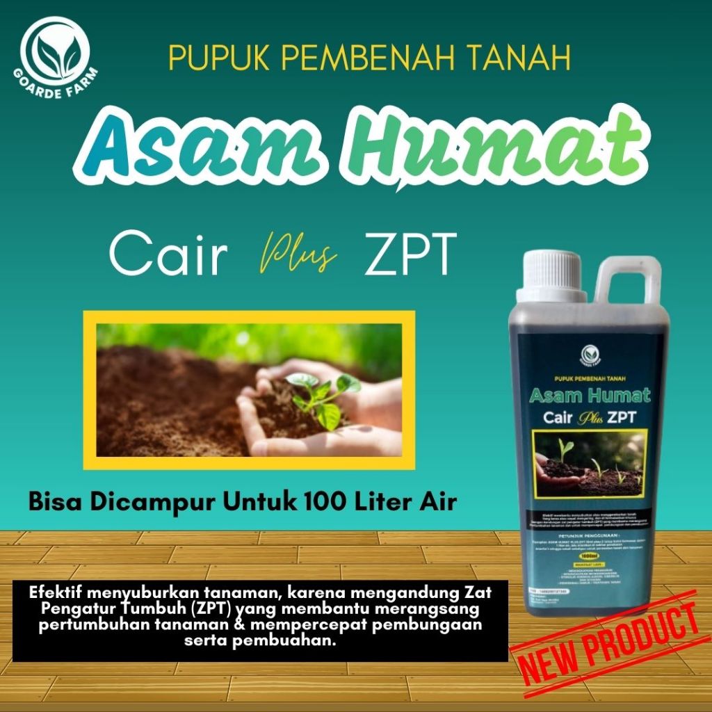 Jual GoArde Farm - Asam Humat Cair Plus ZPT 1 Liter | 90% original ...