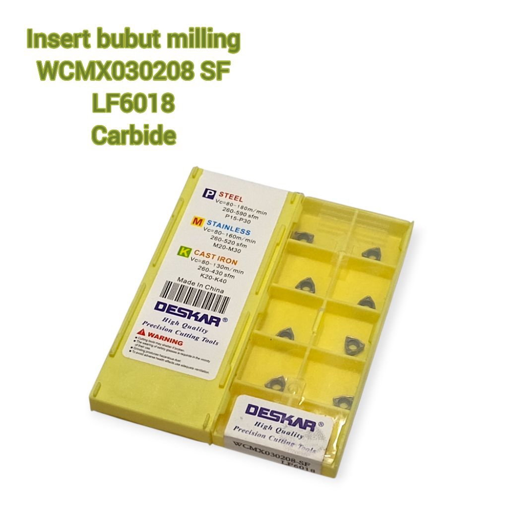 Jual KS00658 1box insert WCMX 030208 SF LF6018 pahat milling UDRIL WCMT ...