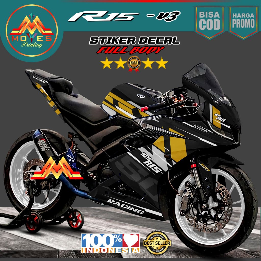 Jual Decal stiker R15 V3 full body - stiker motor variasi racing body ...