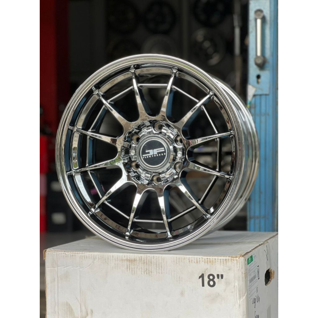 Jual Velg mobil JF Luxury Enkei Spider r18 black chrome | Shopee Indonesia