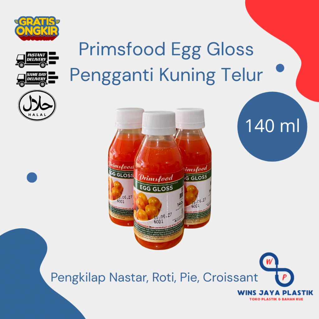 Jual Primsfood Egg Gloss 140ml | Pengganti Kuning Telur | Pengoles ...