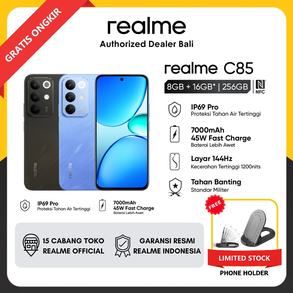 Jual realme C85 6+128GB | 8+128GB | 8+256GB | NFC | 7000mAh Battery ...
