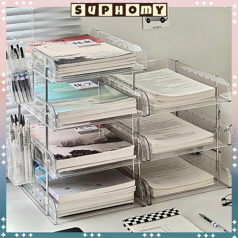 Jual Rak Meja Kertas A4 Kotak Penyimpanan Document Organizer Storage ...
